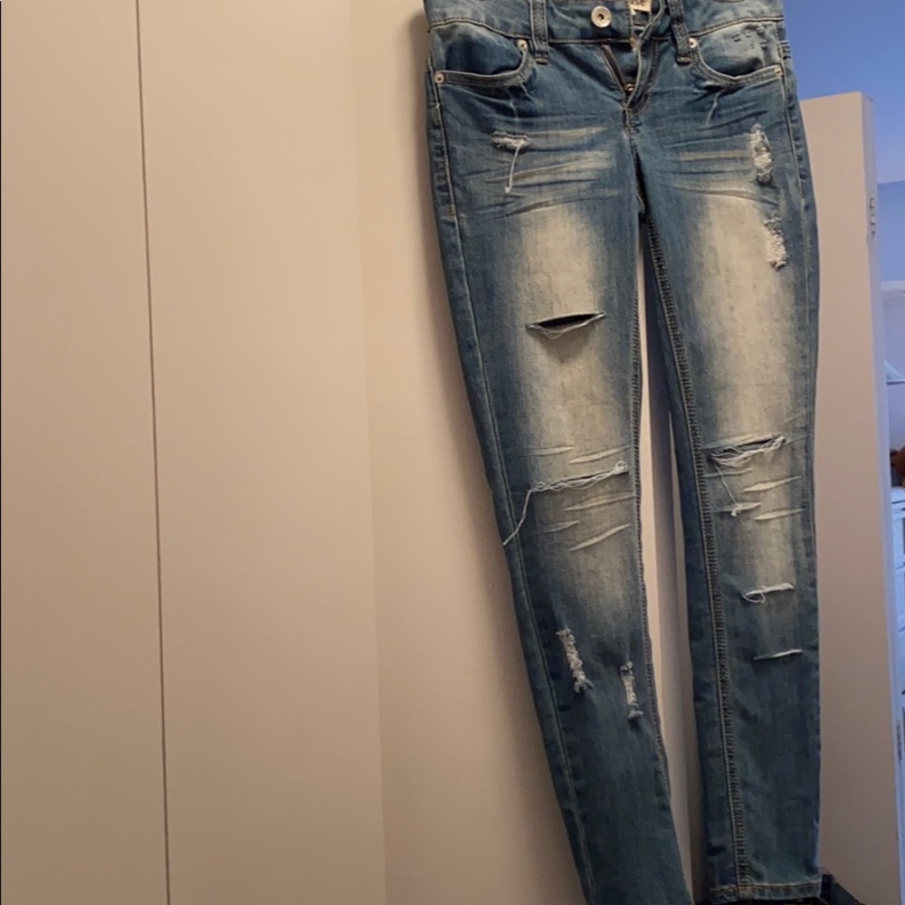 Distressed jeans